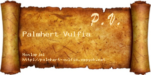 Palmhert Vulfia névjegykártya